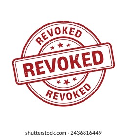 Revoked Stamp, Revoked Grunge Round Sign