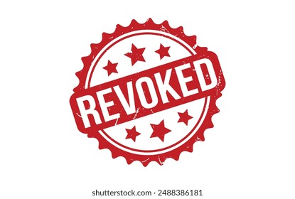 Revoked Stamp. Red Revoked Rubber grunge Stamp