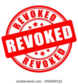 Revoked vector sign isolated on white background