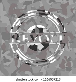 Revolt grey camouflage emblem