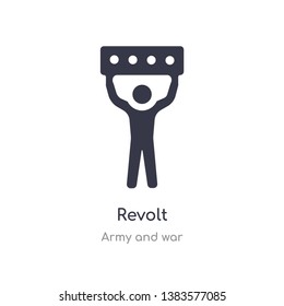 revolt icon. isolated revolt icon vector illustration from army and war collection. editable sing symbol can be use for web site and mobile app