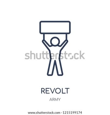 Revolt icon. Revolt linear symbol design from Army collection.