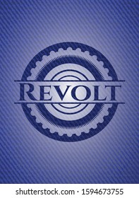 Revolt with jean texture. Vector Illustration. Detailed.