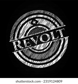 Revuelta en la pizarra. Ilustración vectorial. Detallado. 