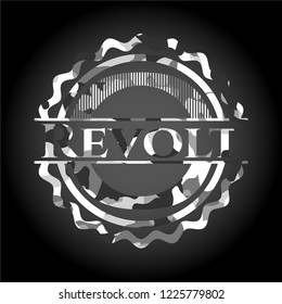 Revolt on grey camo pattern