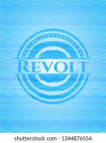 Revolt water wavec oncept emblem.
