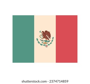 ilustración aislada de la bandera de la revolución mexicana