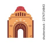 revolucion mexicana monument isolated illustration