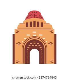 revolucion mexicana monument isolated illustration