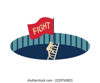 Revolution composition with isolated power liberty unity struggle for freedom vintage style symbols vector illustration