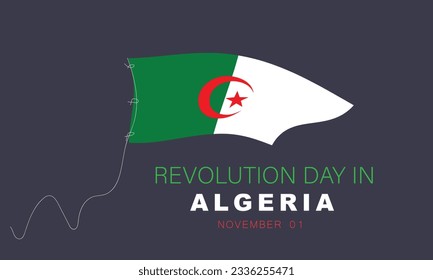 Revolution day in Algeria. background, banner, card, poster, template. Vector illustration.