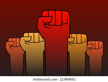 Revolution Fist Stock Vector (royalty Free) 213904051 