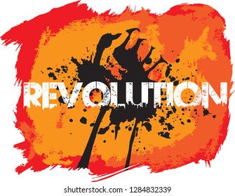 Revolution Hand Artwork Stock Vector (Royalty Free) 1284832339 ...