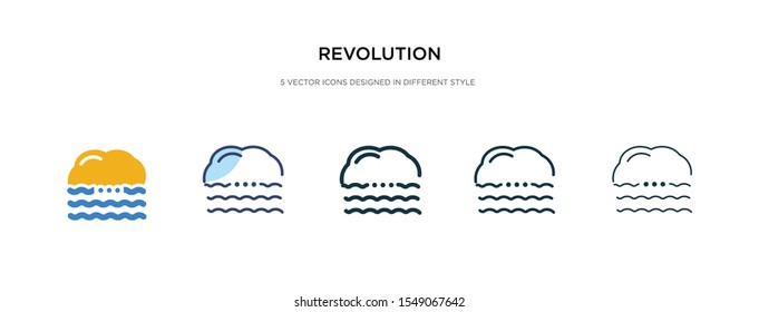 revolution icon in different style vector illustration. two colored and black revolution vector icons designed in filled, outline, line and stroke style can be used for web, mobile, ui