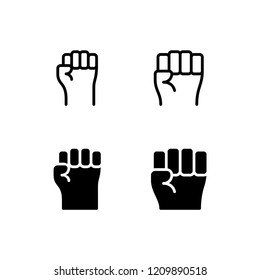 Revolution Icon Logo Vector Symbol. Fist Icon