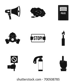 Revolution icon set. Simple set of 9 revolution vector icons for web isolated on white background