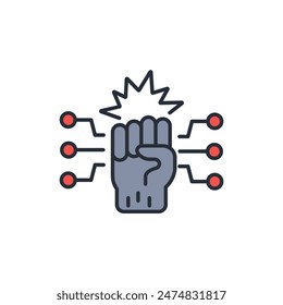 revolution icon. vector.Editable stroke.linear style sign for use web design,logo.Symbol illustration.
