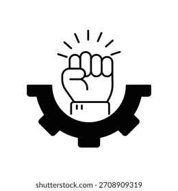Revolution icon with white background vector stock illustration