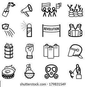 Revolution icons set