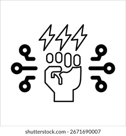 Iconos de revolución. Ilustración vectorial de línea simple