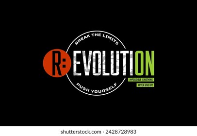 Revolution, impossible is nothing, modern and stylish motivational quotes typography slogan. Abstract design illustration vector for print tee shirt, typography, poster and other uses. 