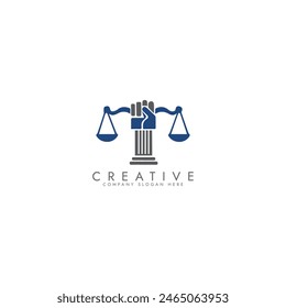 Revolution justice logo concept, Law firm logo design, Lawyer logo vector template