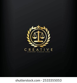 Revolução conceito de logotipo de justiça, design de logotipo de escritório de advocacia, modelo de vetor de logotipo de advogado