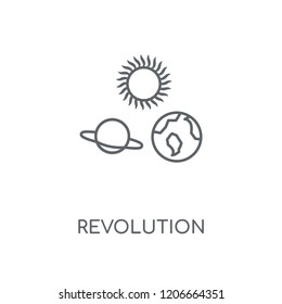 Revolution linear icon. Revolution concept stroke symbol design. Thin graphic elements vector illustration, outline pattern on a white background, eps 10.