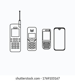 plantilla de diseño vectorial de esbozo de teléfono móvil revolucionario, vector de tecnología 