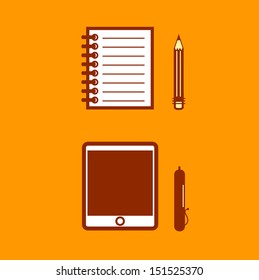 Revolution of note paper and tablet