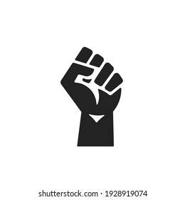 Revolution Protest Raised Fist Symbol. Web Icon Logo Template Design Element.