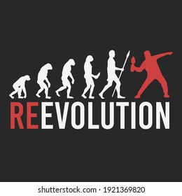Revolution Silhouette Illustration. Darwin Evolution of Man Vector Design. Riot People Manifestation Protest.