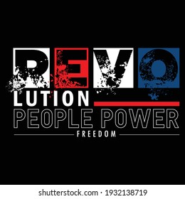 Revolution Slogan Stylish Unique Typography Graphic T shirt Stock Vector Illustration Design