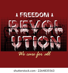 revolution slogan tee graphic typography for print t shirt illustration vector art vintage