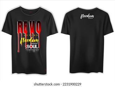 revolution slogan text mockup stylish design