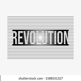 revolution typography design t shirt vector illustration