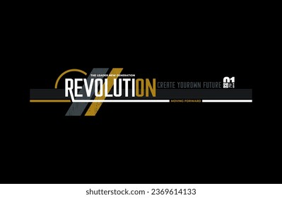 revolution typography t-shirt and apparel design.

