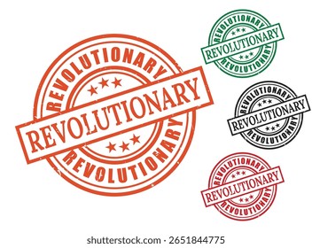 Coleção revolucionária de carimbos de borracha Grunge, projetos de vetor pioneiros transformativos