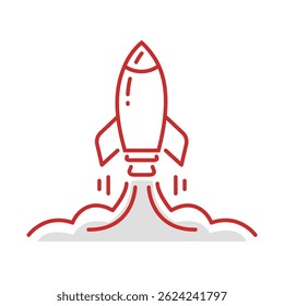 Revolutionize Your Corporate Vision with a Sleek Rocket Launch Icon for Business Excellence
