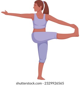 Revolved yoga asana pose illustraion for ui, ux, web, app, brochure, flyer and presentation design, etc.