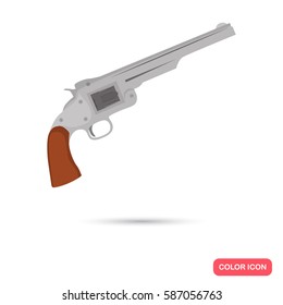 Revolver color flat icon for web and mobile design