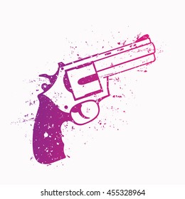 revolver with grunge