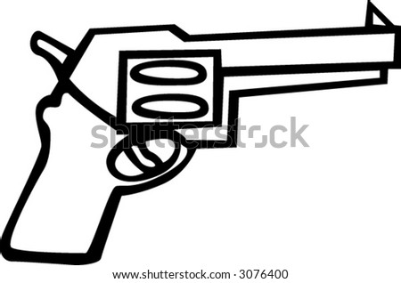 Revolver Gun Stock Vector Royalty Free 3076400 Shutterstock