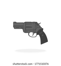 Revolver Gun Firearm Vector Icon Illustration Sign Symbol