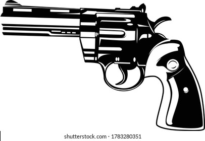 Revolver Gun Mascot Cartoon Vector Art Stock Vector (Royalty Free ...