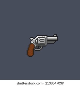 Revolver Gun Pixel Style Stock Vector (Royalty Free) 2138547039 ...