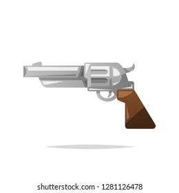 Revolver gun vector isolated