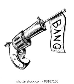 Gun Drawings In Pencil