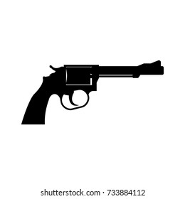 Revolver Icon On White Background