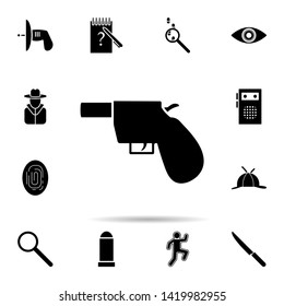 revolver icon. Universal set of dedective for website design and development, app development